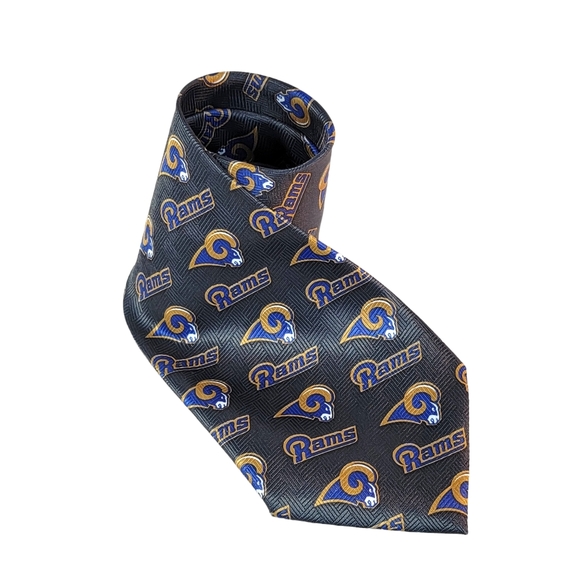 St. Louis Rams Diagonal Logo Team NFL Vintage 2000 Y2K Men's Tie - Picture 10 of 11